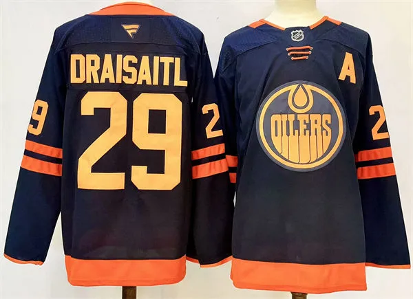 Youth Edmonton Oilers #29 Leon Draisaitl Fanatics Navy Alternate Jersey